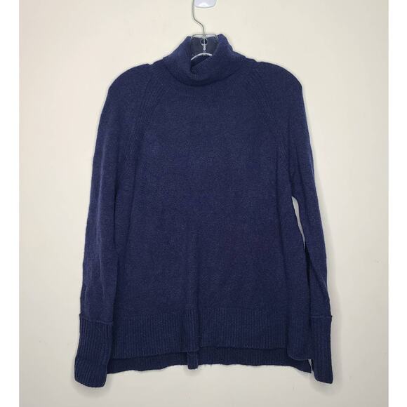 J Crew blue wool alpaca turtleneck sweater - small - Picture 2 of 6